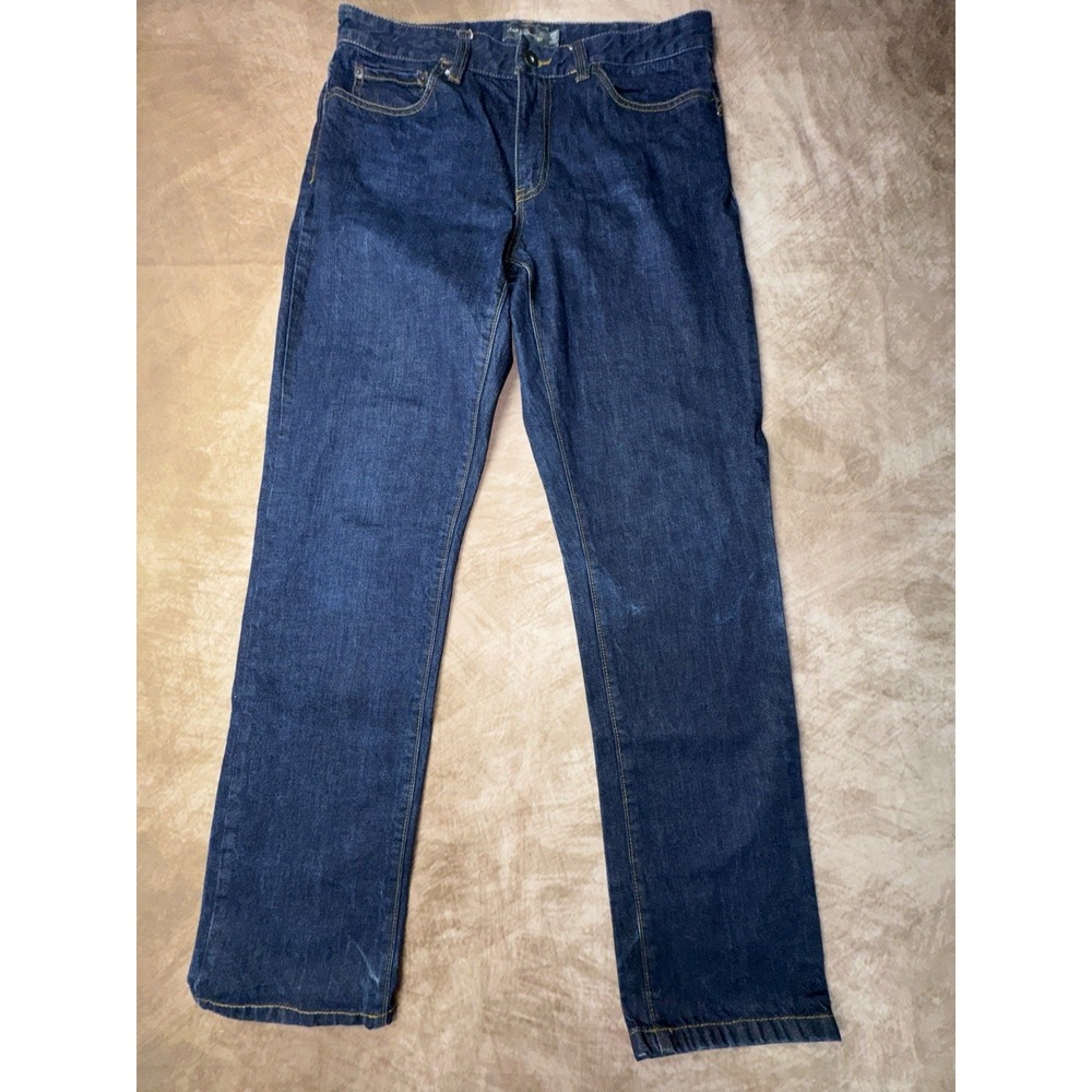 L.L Bean Signature Jeans Mens Sz 33x32 Standard Fit Dark Wash 100% Cotton Pants